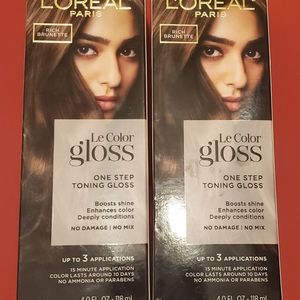 L'Oreal Le Color Gloss One Step Hair Toning RICH BRUNETTE Boosts Shine 4.0 OZ